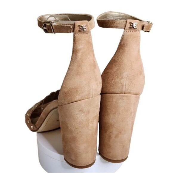 SAM EDELMAN- Women’s Yaria Studded Suede Leather Block Heel Ankle Strap, Size 10 - Picture 10 of 16